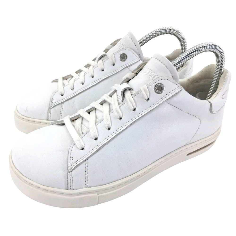 Birkenstock Shoes Womens 7-7.5 White Leather Low Top Walking Sneakers Comfort